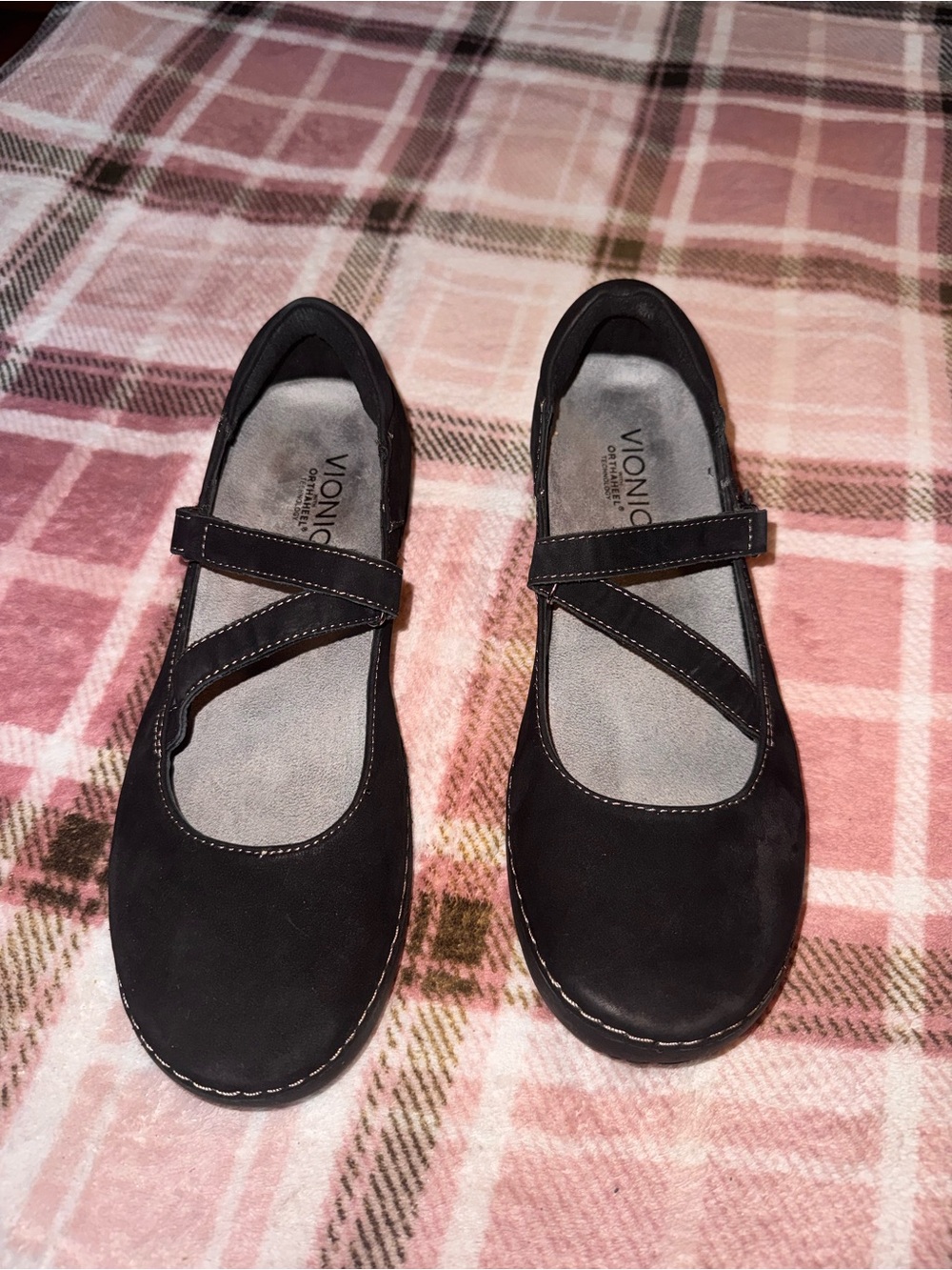 Vionic Orthaheel Black Judith Flat Mary Jane Shoes Size 8 - Picture 2 of 7